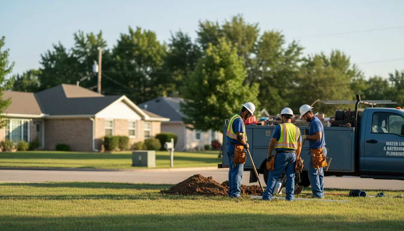 Residential water line and bathroom plumbing service in Troy, AL